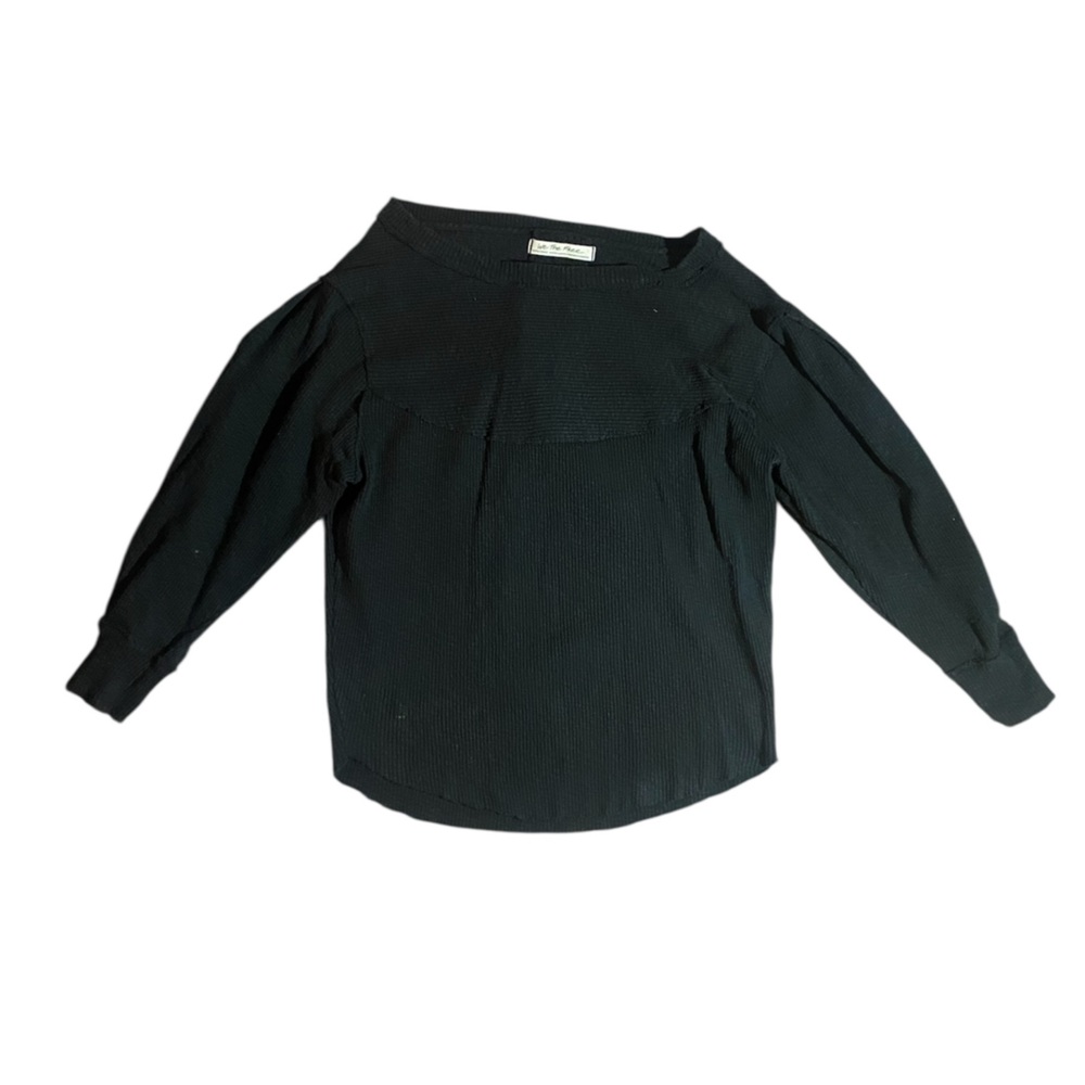 We The Free Ribbed Black Top